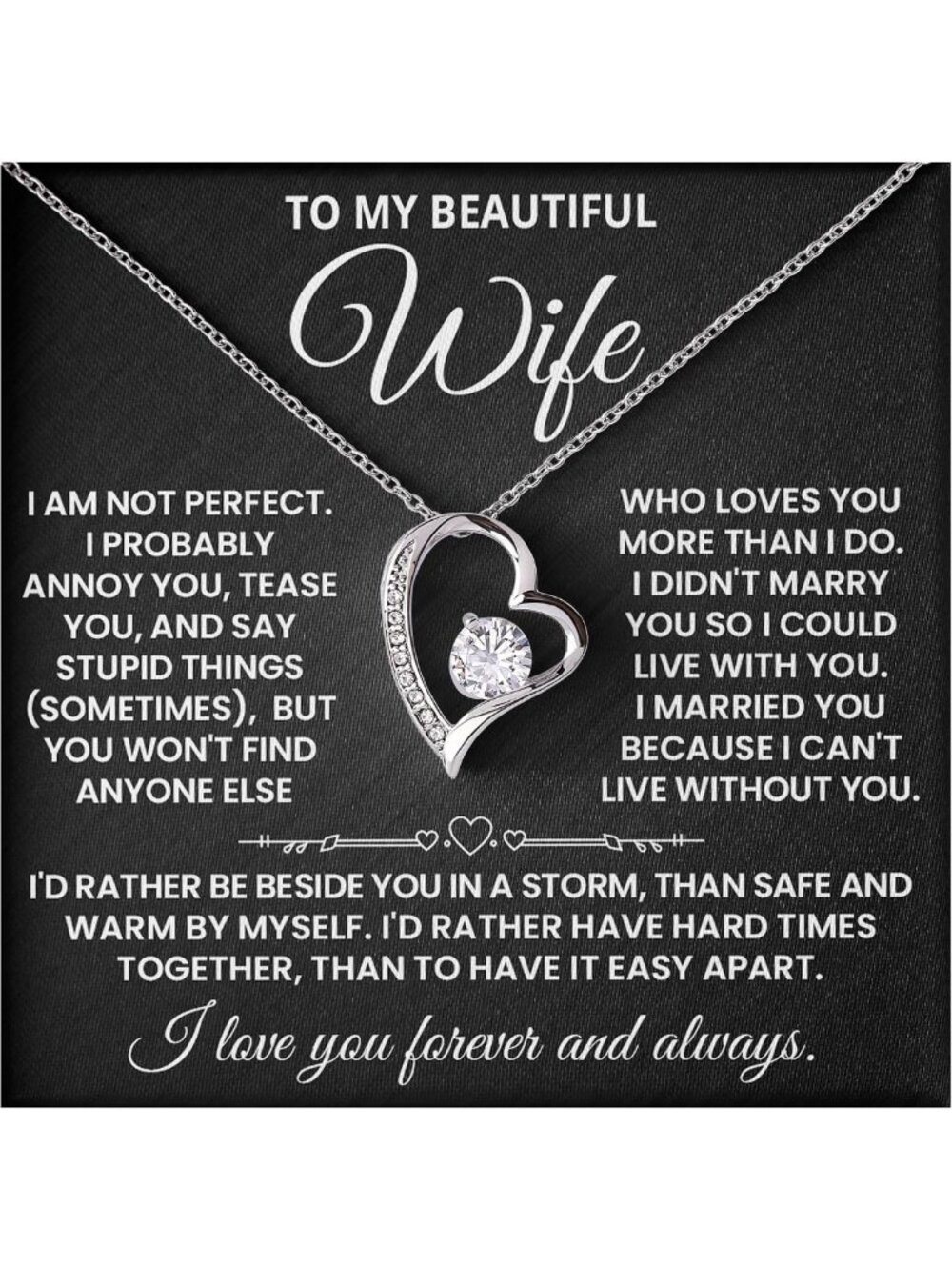 Heartfelt Love Knot Necklace for Wife - Perfect Anniversary & Birthday Gift